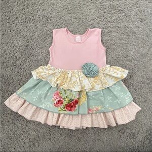 Giggle Moon 4T Pink and Floral Toddler Dress